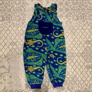 Vintage Patagonia fleece bib overalls 12m